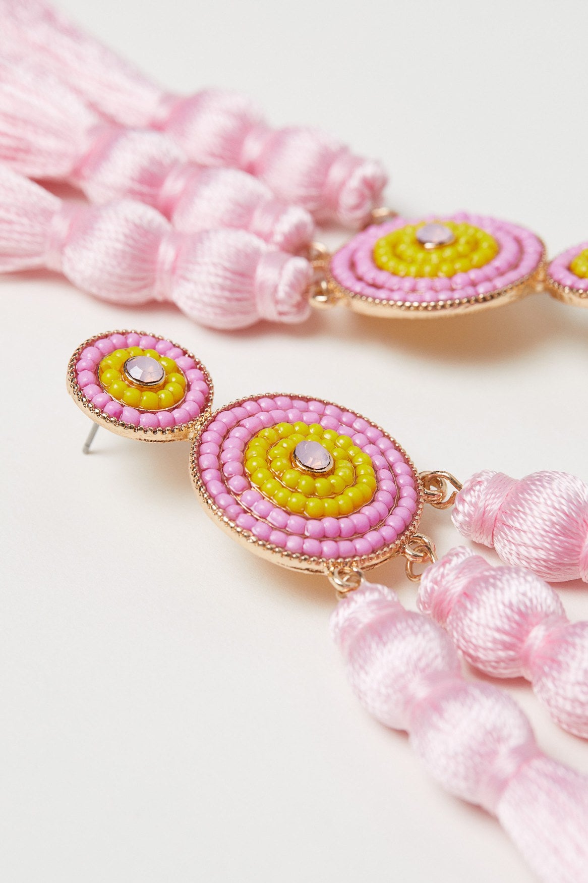 Benny beaded tassle earring