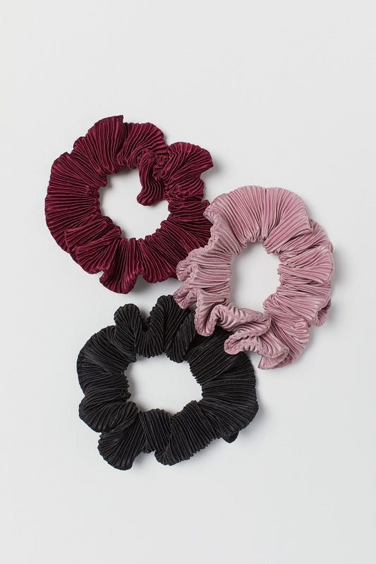 PLEATED SCRUNCHIE 3p