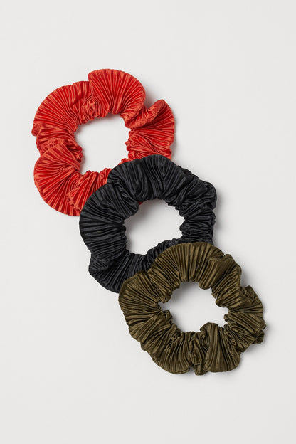 PLEATED SCRUNCHIE 3p