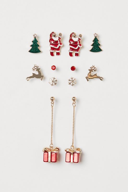 Flirty Xmas Santa earringpk RT