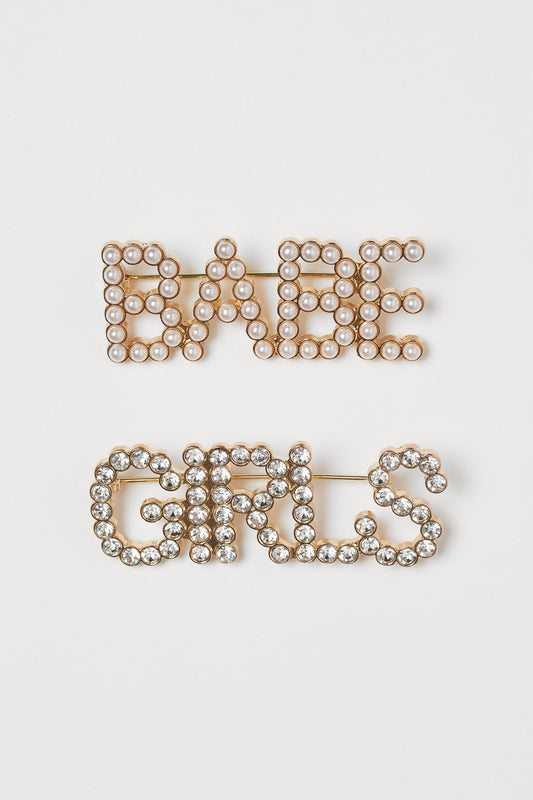 Cool Words brooch pk