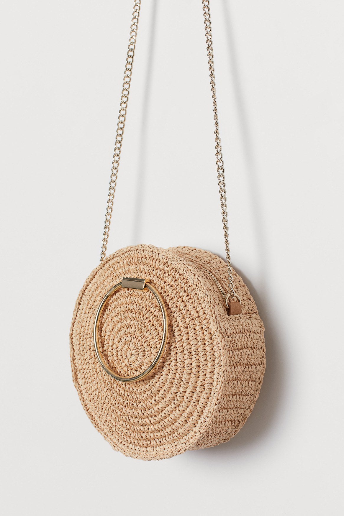 Stina round straw bag